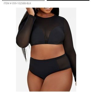 Black Mesh bathing suit